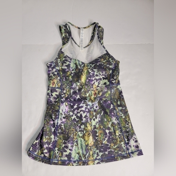 Lululemon Sz 4 Tank Top I the city Mesh High Neck Multicolor - Picture 1 of 8